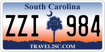 SC license plate ZZI984