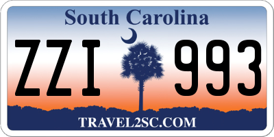 SC license plate ZZI993