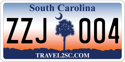 SC license plate ZZJ004