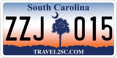 SC license plate ZZJ015