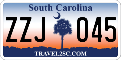 SC license plate ZZJ045