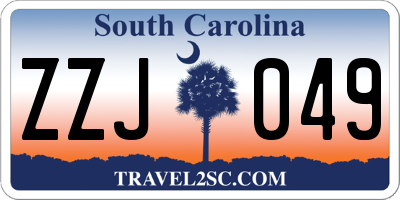 SC license plate ZZJ049