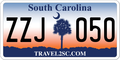 SC license plate ZZJ050