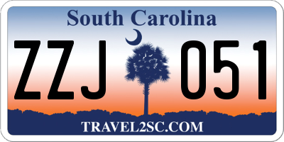 SC license plate ZZJ051