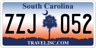 SC license plate ZZJ052