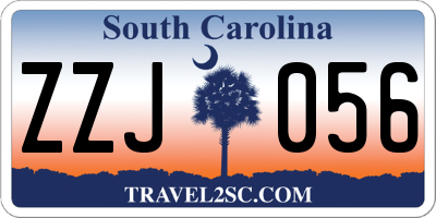 SC license plate ZZJ056