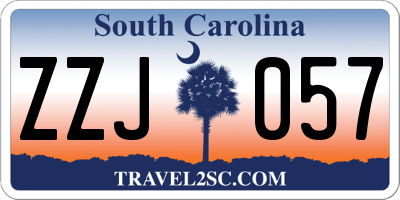SC license plate ZZJ057