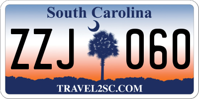 SC license plate ZZJ060