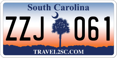 SC license plate ZZJ061