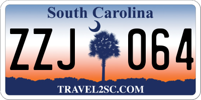 SC license plate ZZJ064