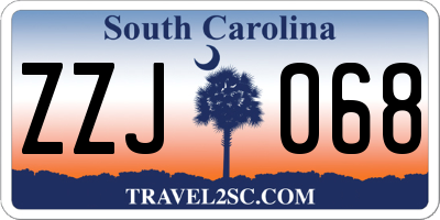 SC license plate ZZJ068