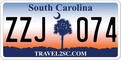 SC license plate ZZJ074