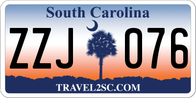 SC license plate ZZJ076