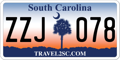 SC license plate ZZJ078