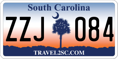 SC license plate ZZJ084