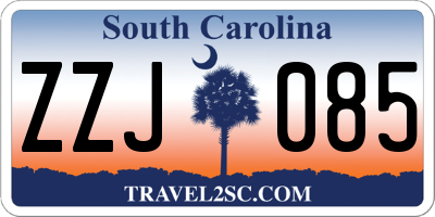 SC license plate ZZJ085