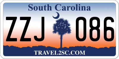 SC license plate ZZJ086