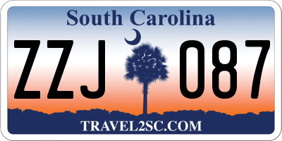 SC license plate ZZJ087