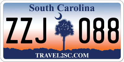SC license plate ZZJ088