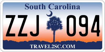 SC license plate ZZJ094
