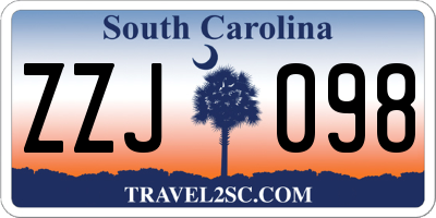 SC license plate ZZJ098