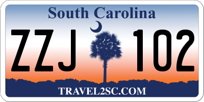 SC license plate ZZJ102