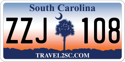 SC license plate ZZJ108