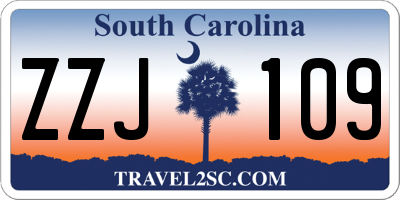 SC license plate ZZJ109