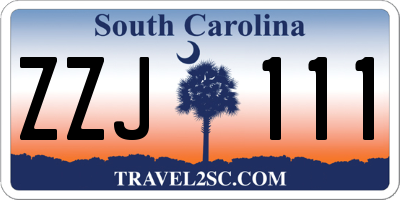 SC license plate ZZJ111