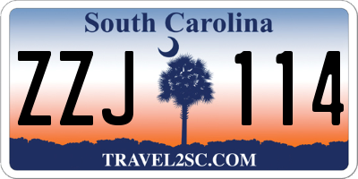 SC license plate ZZJ114