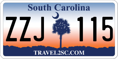 SC license plate ZZJ115