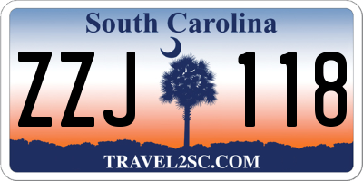 SC license plate ZZJ118
