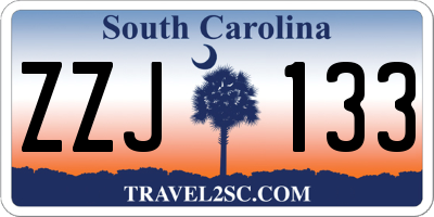 SC license plate ZZJ133