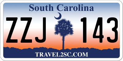 SC license plate ZZJ143