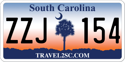 SC license plate ZZJ154