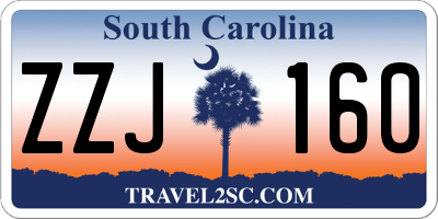 SC license plate ZZJ160