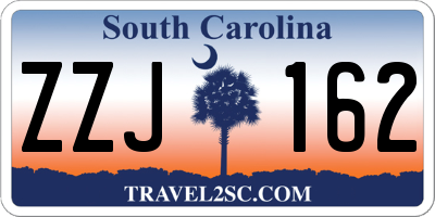 SC license plate ZZJ162