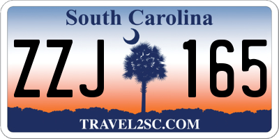 SC license plate ZZJ165