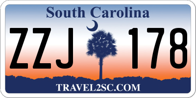 SC license plate ZZJ178