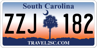 SC license plate ZZJ182