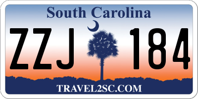 SC license plate ZZJ184