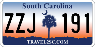 SC license plate ZZJ191