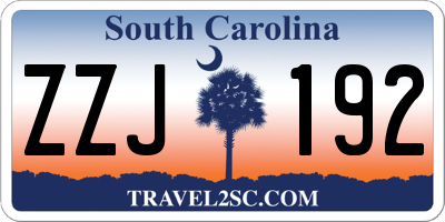 SC license plate ZZJ192