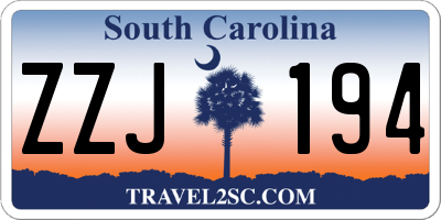 SC license plate ZZJ194