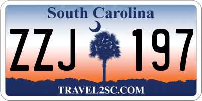 SC license plate ZZJ197