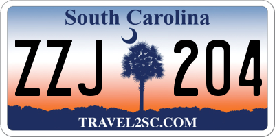 SC license plate ZZJ204