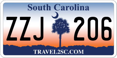 SC license plate ZZJ206
