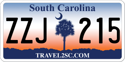 SC license plate ZZJ215