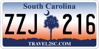 SC license plate ZZJ216