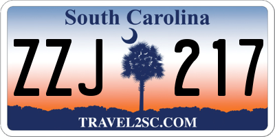SC license plate ZZJ217